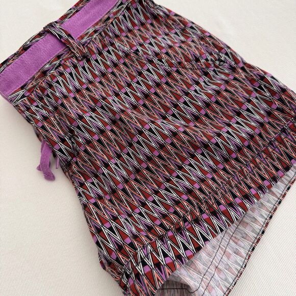 Athleta Purple Thistle Aztec Print Ariel Fo Sho Mid Rise Athletic Shorts Sz 2 - Picture 12 of 12